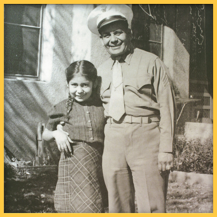 Miguel Trujillo with his daughter Josephine. Credit: Photo Courtesy from the collection of Josephine Waconda.