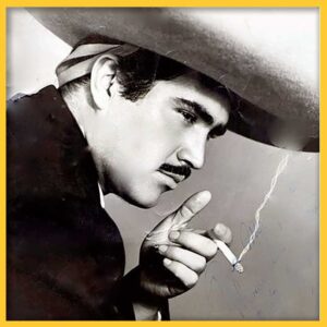 Photo of Vicente Fernandez posing with a cigarette