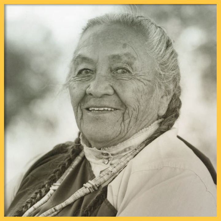 Esther Martinez, Native American storyteller, from Ohkay Owingeh, New Mexico. Photo Courtesy of Center for Southwest Research, University Libraries, University of New Mexico.