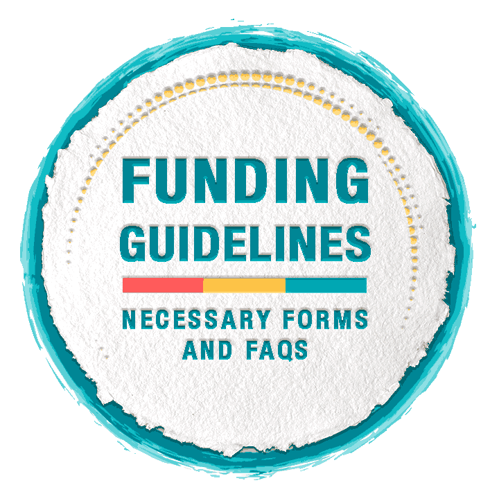 clickable button to go to funding guidelines necessary forms and frequently asked questions