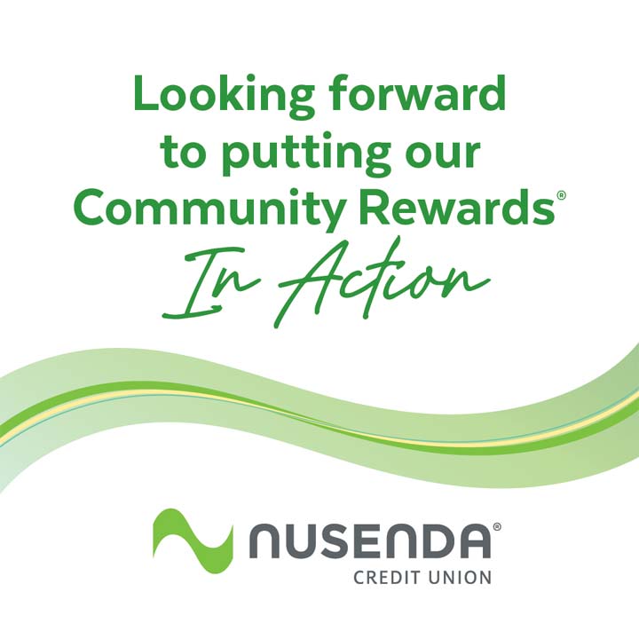 Logo for the Nusenda Credit Union who is a sponsor of the Speaker Bureau.