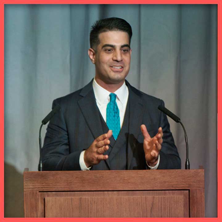 Photo of Raffi Andonian National History Day Judge at a podium