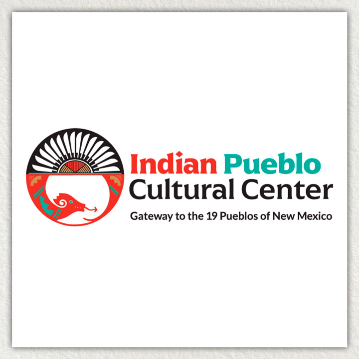 Indian Pueblo Cultural Center logo, with tagline: "Gateway to the 19 Pueblos of New Mexico"