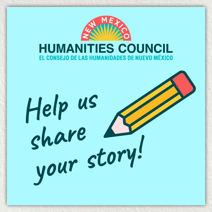 Graphic with NMHC logo, an illustration of a pencil, and text that reads "Help us share your story!"