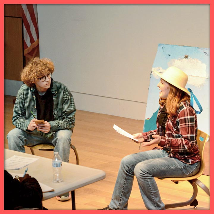 Two students during an NHD performance